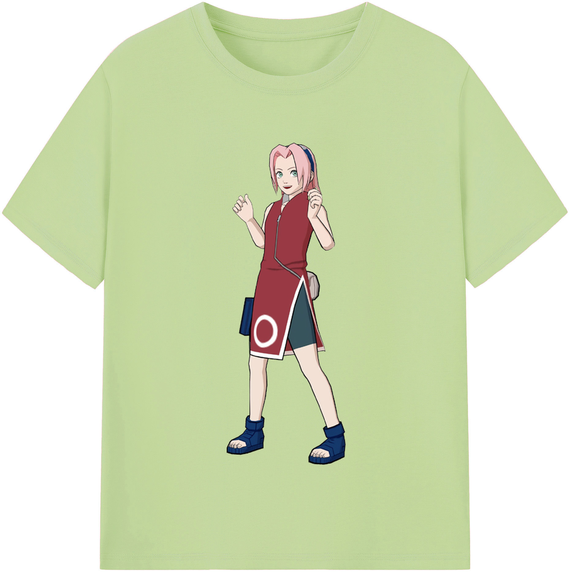 （画像用） NARUTO -ナルト- 春野サクラ Haruno Sakura 綿100％半袖Tシャツ（フロントプリント）